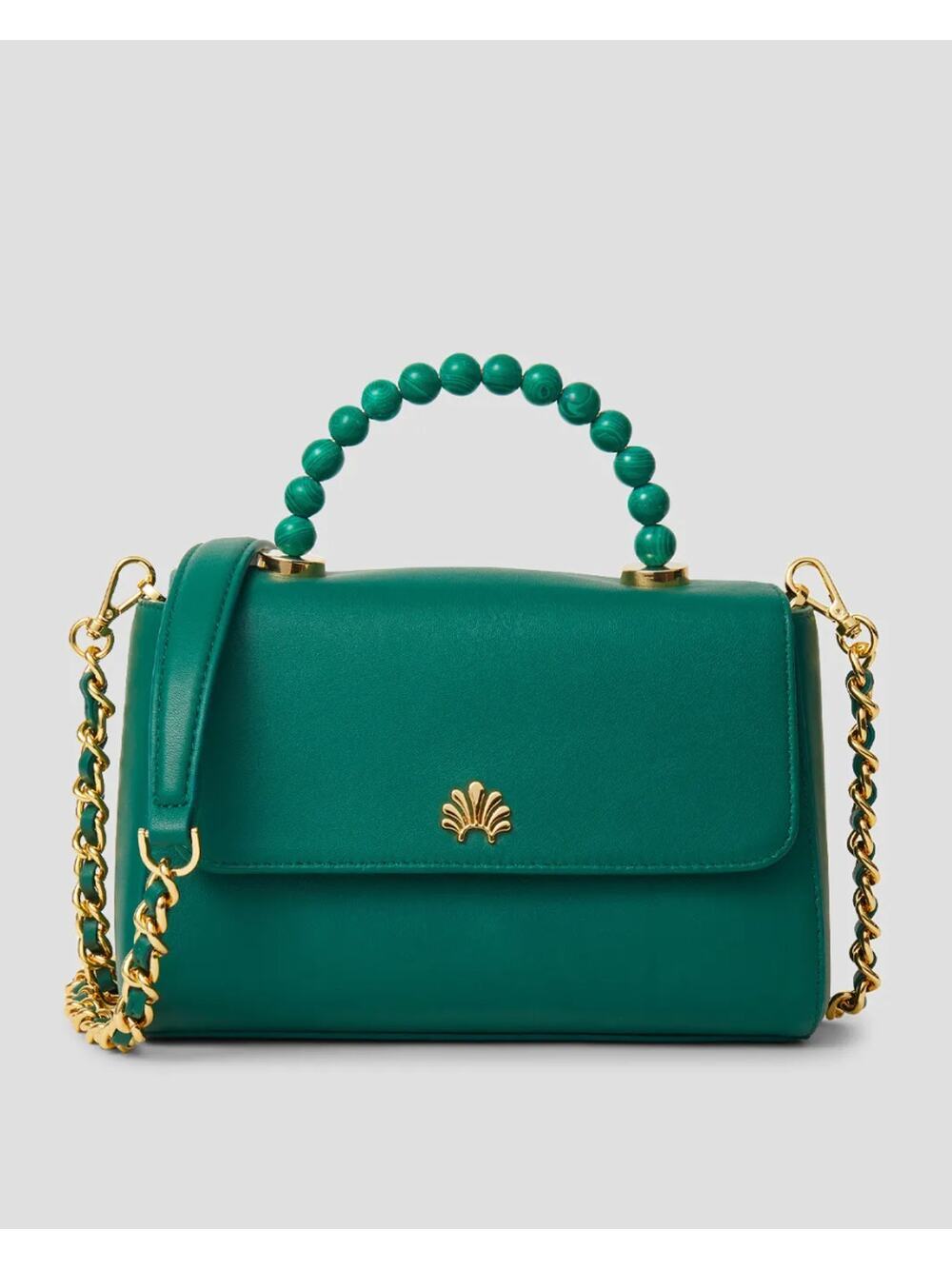 Lele Sadoughi Tabitha Pearl Top Handle Bag in Green